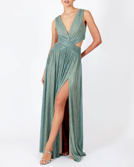 Lurex Plunge Maxi Dress (EXCLUSIVE/FINAL SALE)