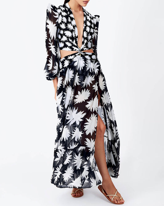 Dahlia Plunge Cut-Out Maxi Dress (FINAL SALE)