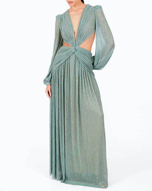 Lurex Long Sleeve Cut-Out Gown (FINAL SALE)