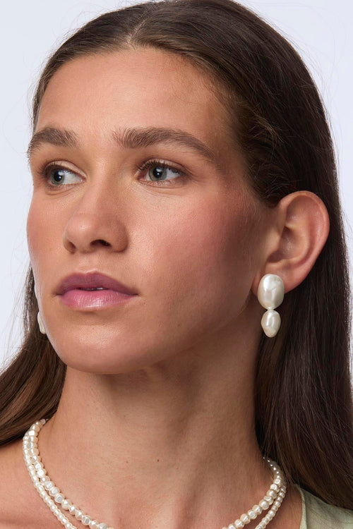 ESTATE DOUBLE DROP EARRINGS