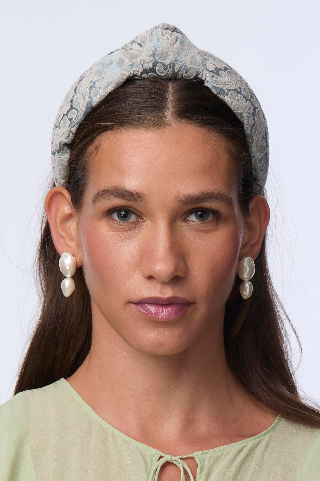 KNOTTED DAMASK BROCADE HEADBAND