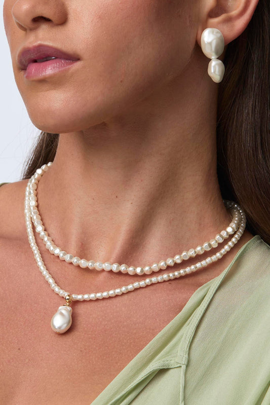 ESTATE LAYERED PEARL NECKLACE
