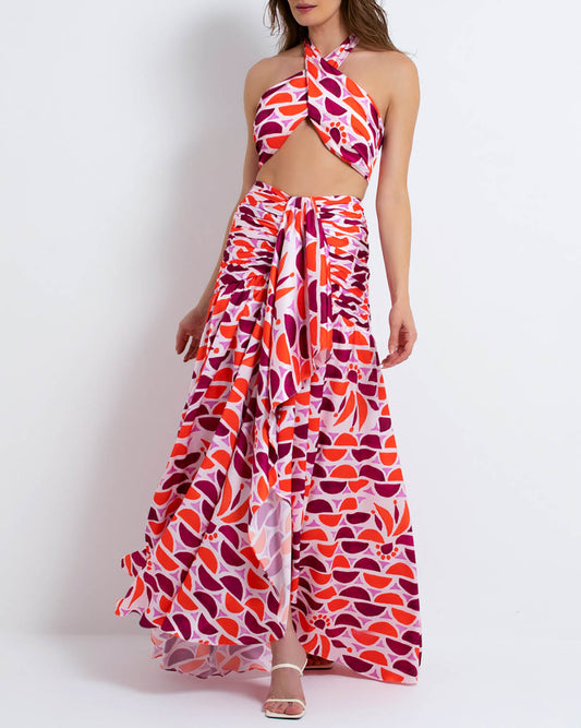 Solis Draped Maxi Skirt
