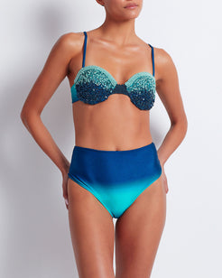 OMBRE HIGH WAIST BIKINI BOTTOM