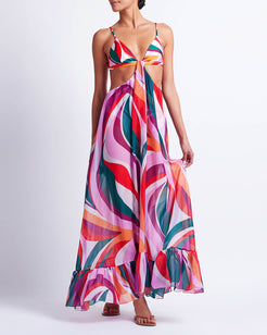 DELOS CUT-OUT BEACH DRESS