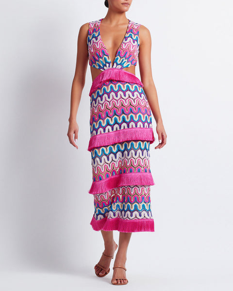 CROCHET CUT-OUT MIDI DRESS – PatBO