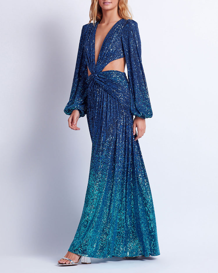OMBRE SEQUIN GOWN
