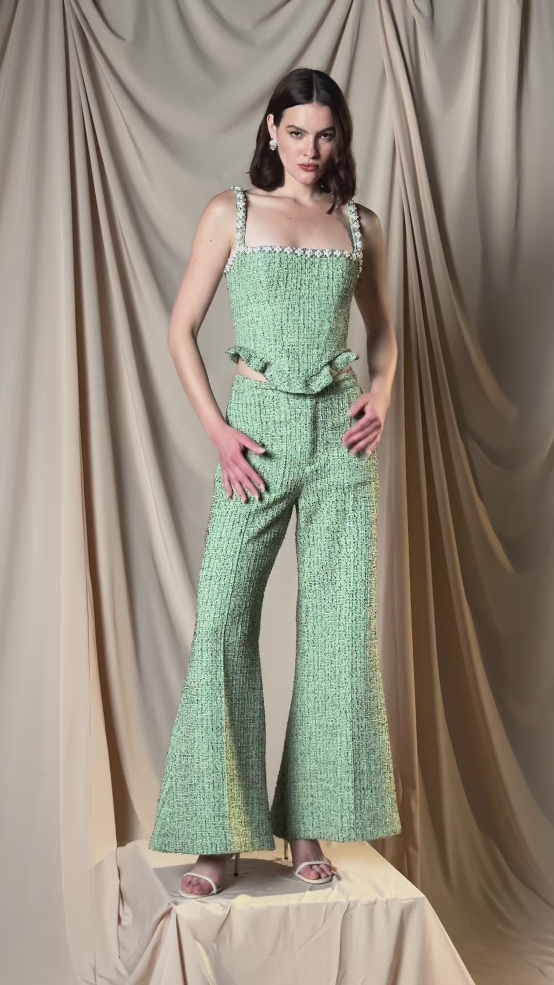 CRYSTAL TWEED TOP – PatBO