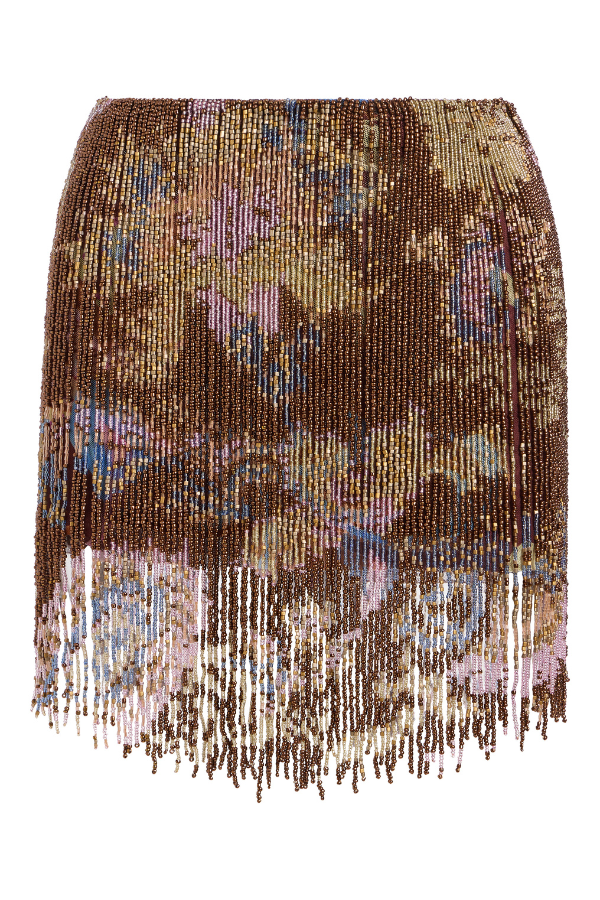 BOHO EMBROIDERY MINI SKIRT