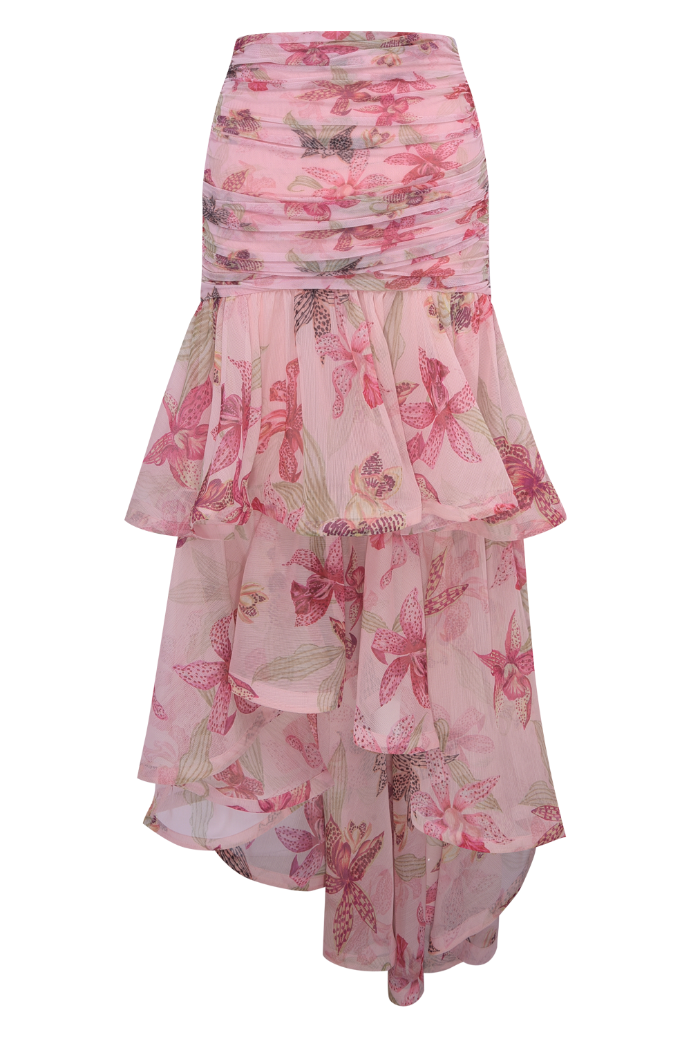ORCHID BLOOM CHIFFON MAXI SKIRT