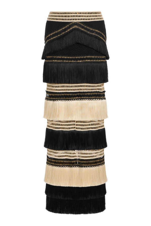 RITA FRINGE MIDI SKIRT