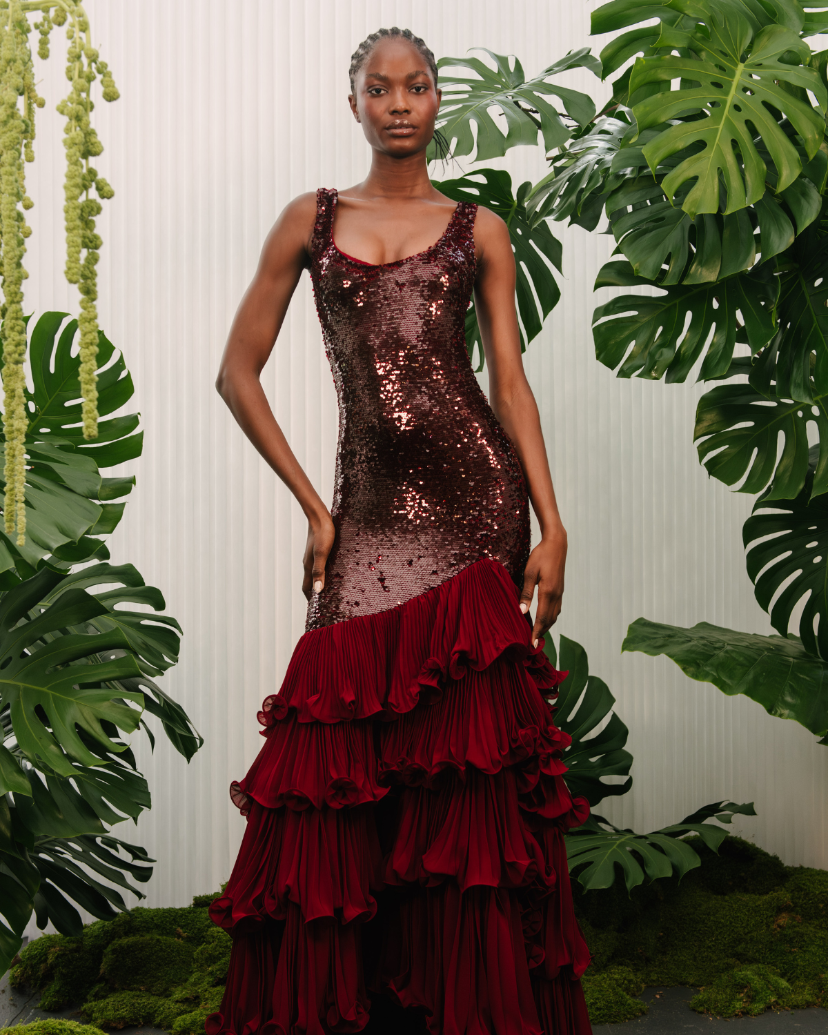 SEQUIN DROP WAIST GOWN (RUNWAY)