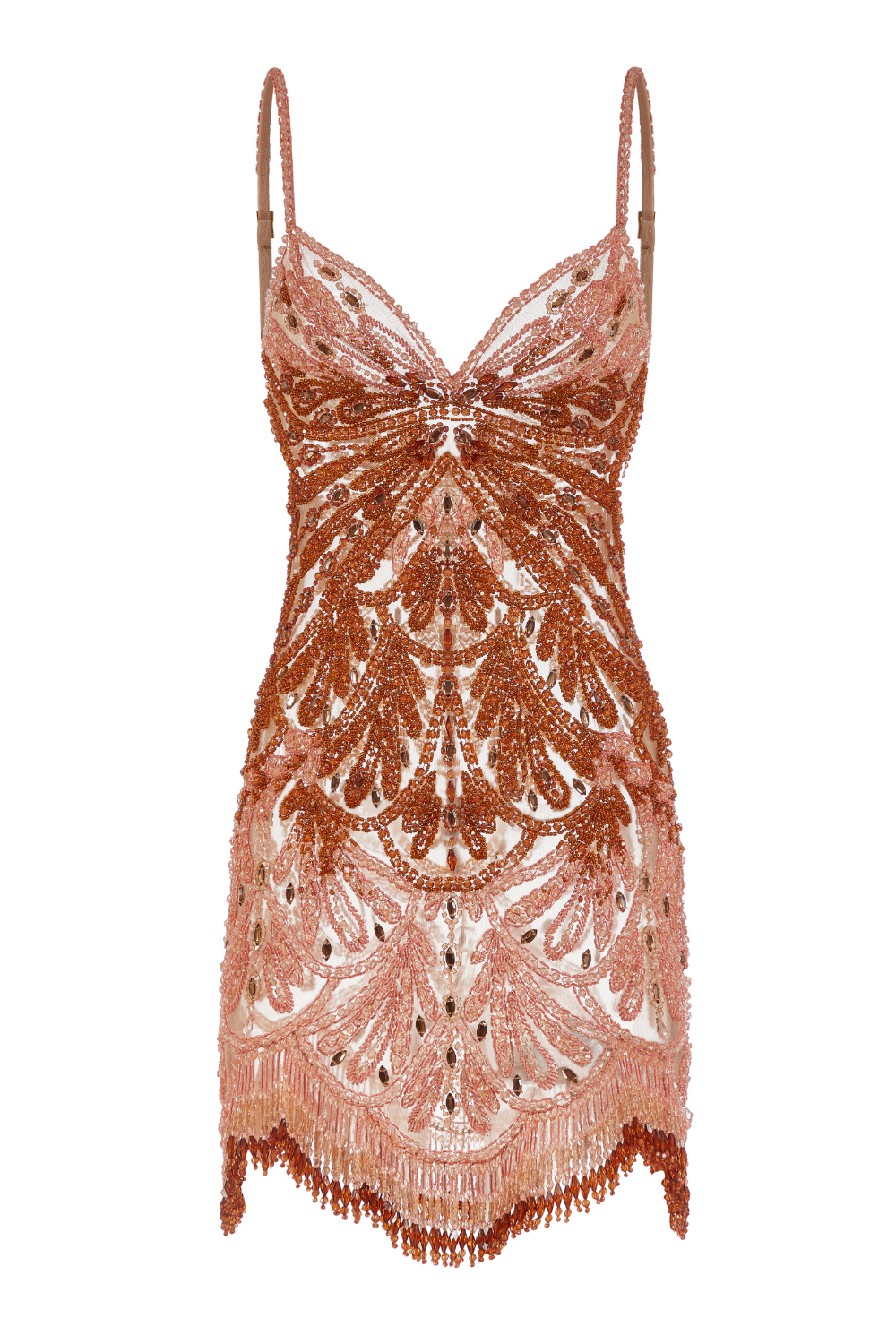 EMBROIDERED TULLE MINI DRESS (RUNWAY) - BEIGE / 0 EMBROIDERED TULLE MINI DRESS (RUNWAY) - BEIGE / 0