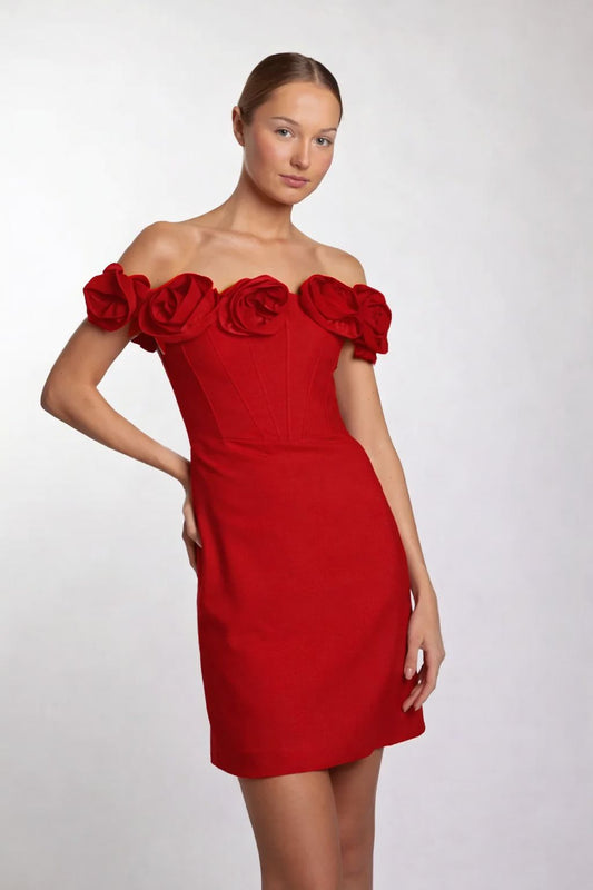 LIGHT SPOT CREPE MINI DRESS