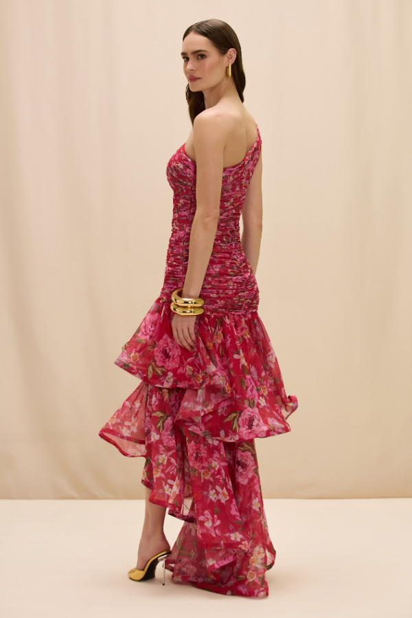 PEONY ASYMMETRICAL MAXI DRESS (RUNWAY)