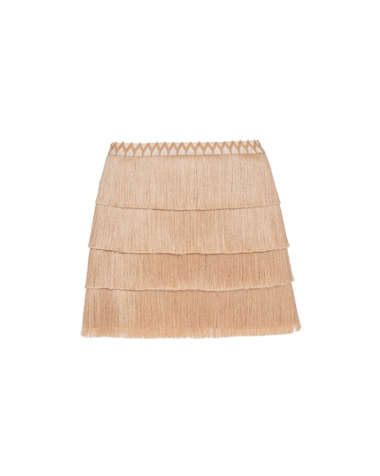Fringe Trim Mini Skirt (FINAL SALE)