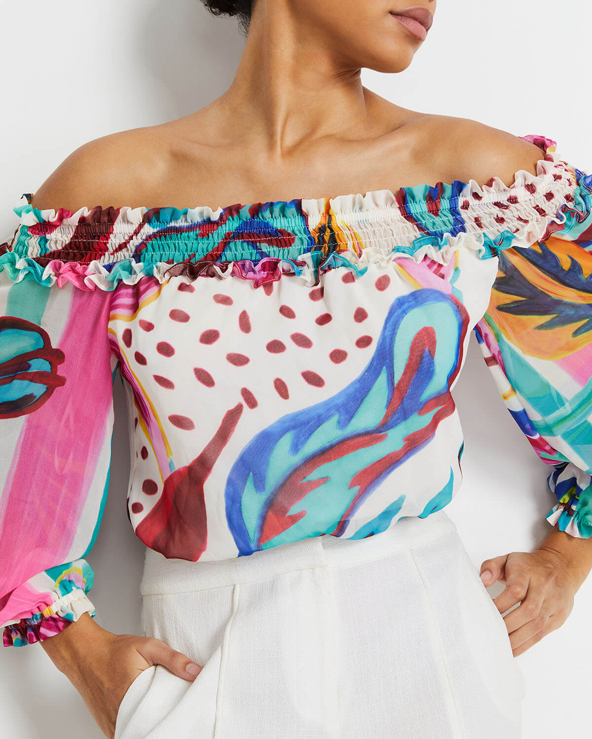 Flora Off-The-Shoulder Top (FINAL SALE)