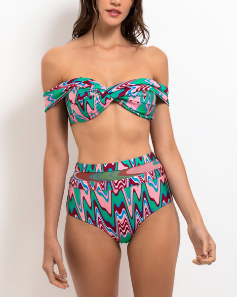 Wave Off-the-Shoulder Bikini Top (FINAL SALE)