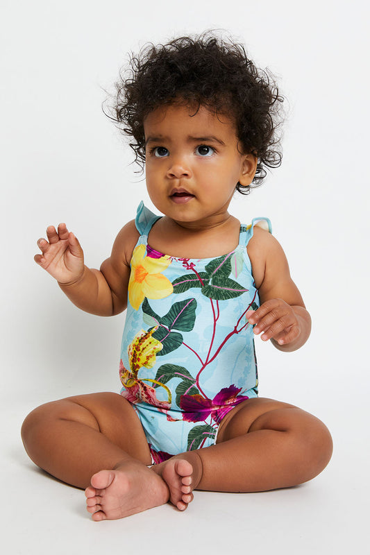 BABY HIBISCUS RUFFLE SWIMSUIT(FINAL SALE)
