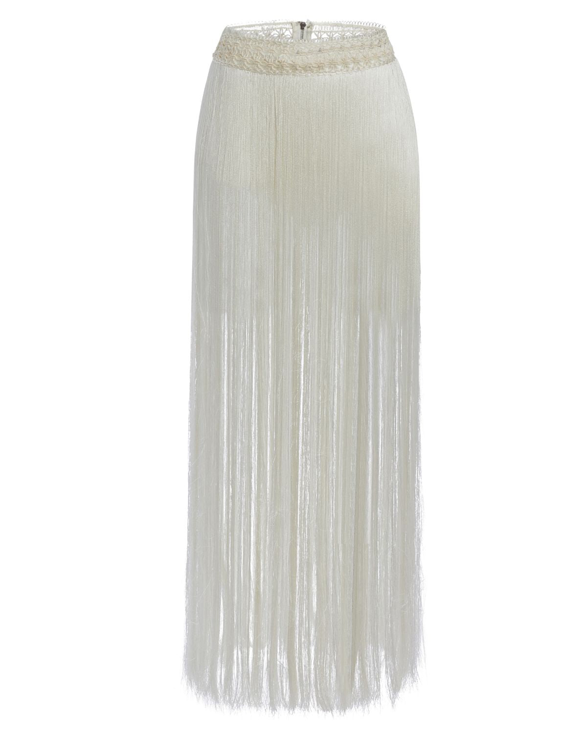 All-Over Fringe Maxi Skirt with Built-In Bottom (FINAL SALE)