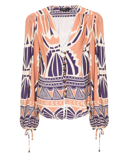 Button-Front Blouse (FINAL SALE)