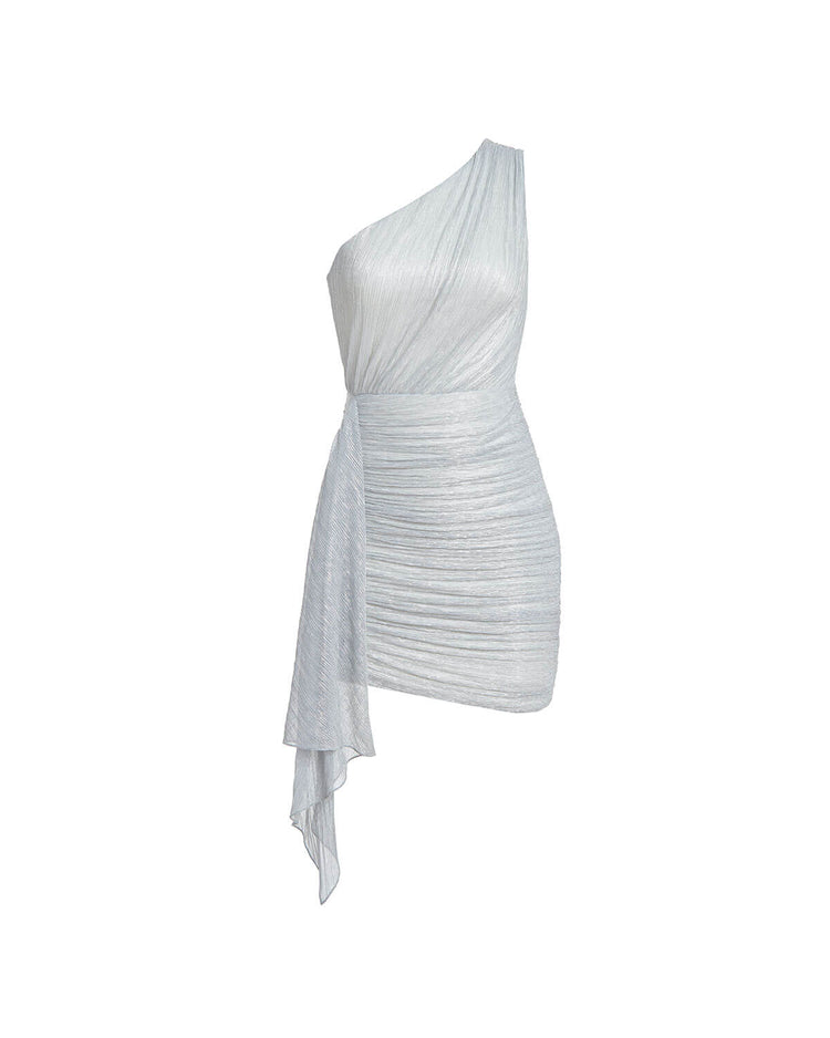 Lurex One Shoulder Mini Dress (FINAL SALE)