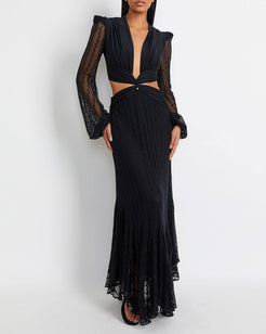 PLUNGE NETTED BEACH DRESS (EXCLUSIVE)