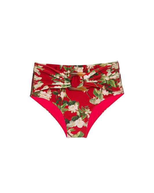 Floral High Waist Bikini Bottom