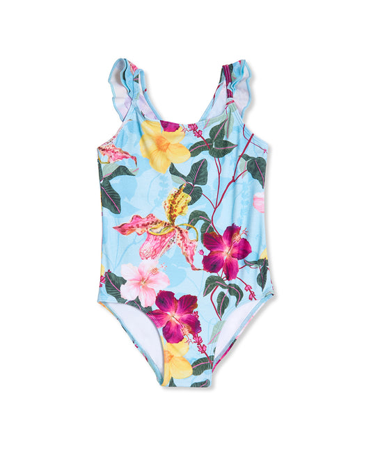 BABY HIBISCUS RUFFLE SWIMSUIT(FINAL SALE)