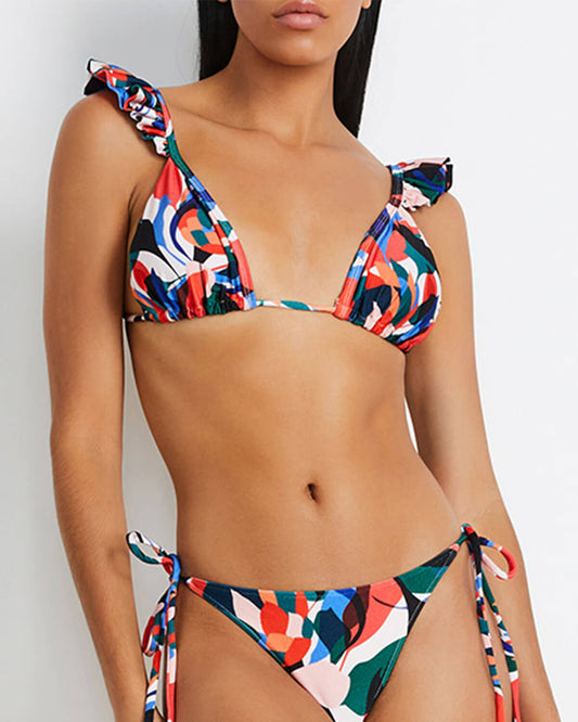 Protea Ruffle String Bikini Top (FINAL SALE)